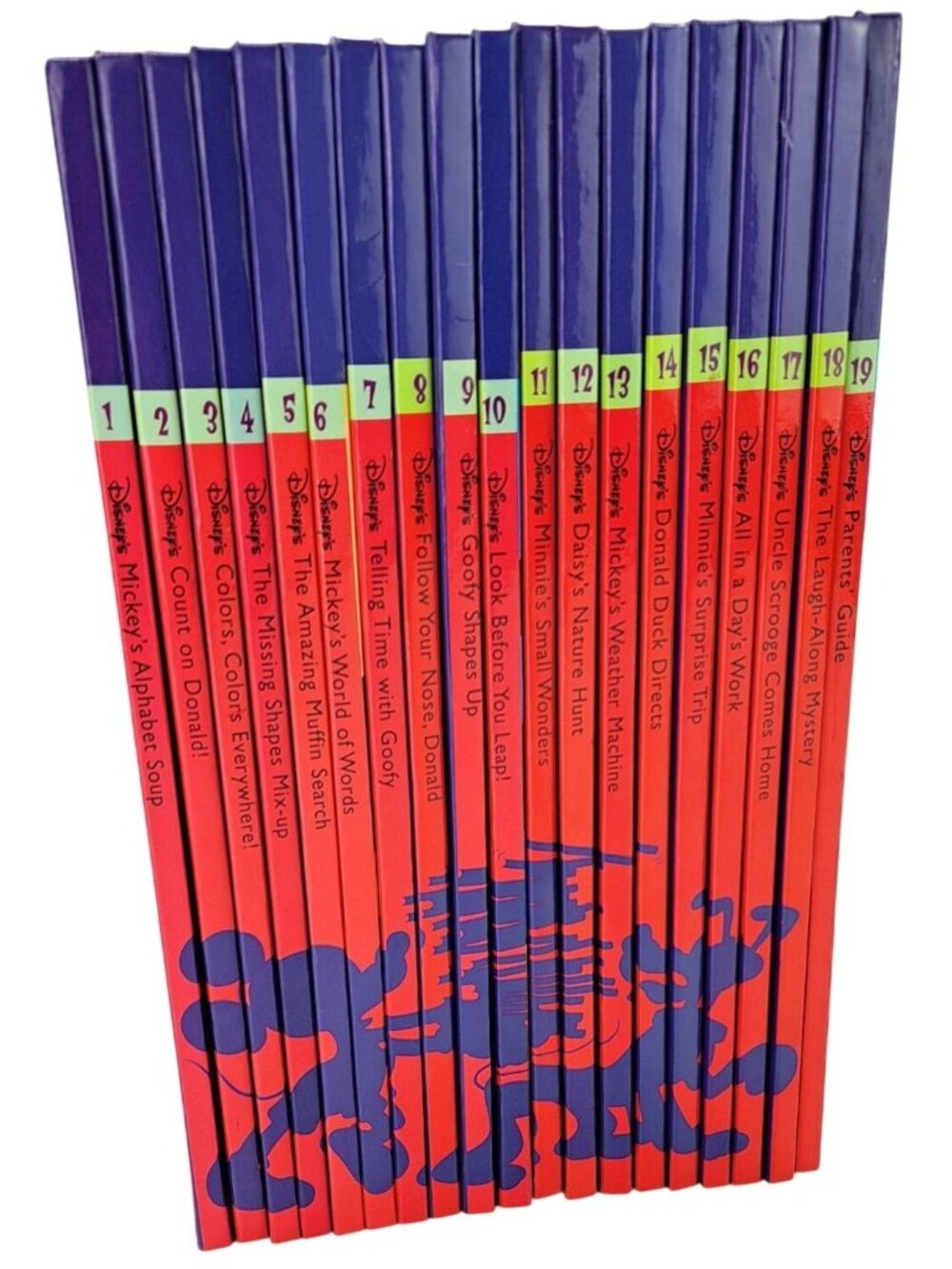 Vintage Disney Read & Grow Library Complete Set 19 Books Hardcover Mickey Minnie